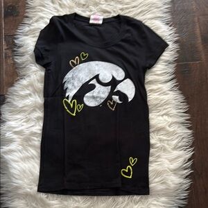 Trendy Pink by Victoria's Secret Black Shirt with Heart Design